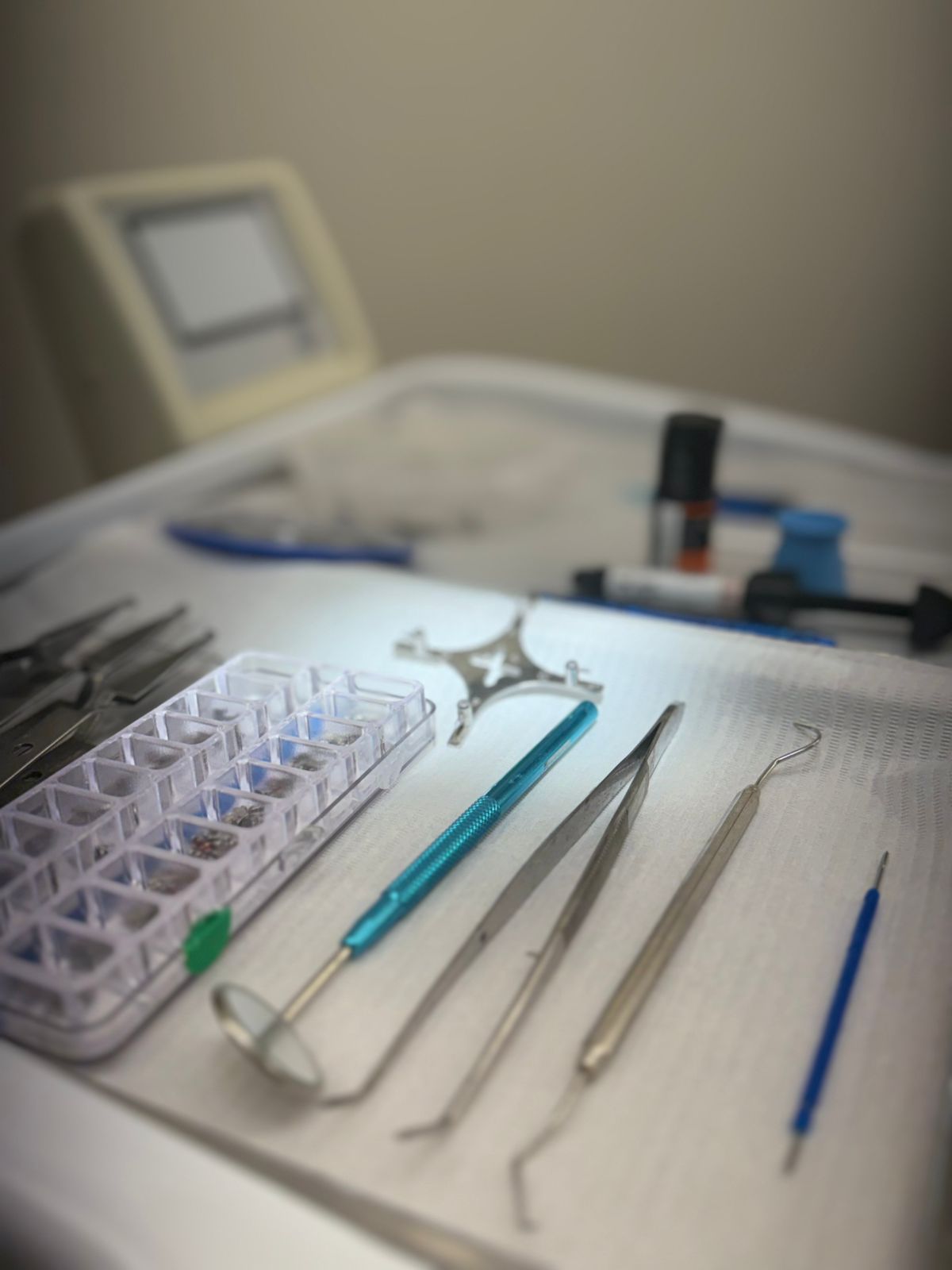 Instrumental odontológico de precisão em detalhe